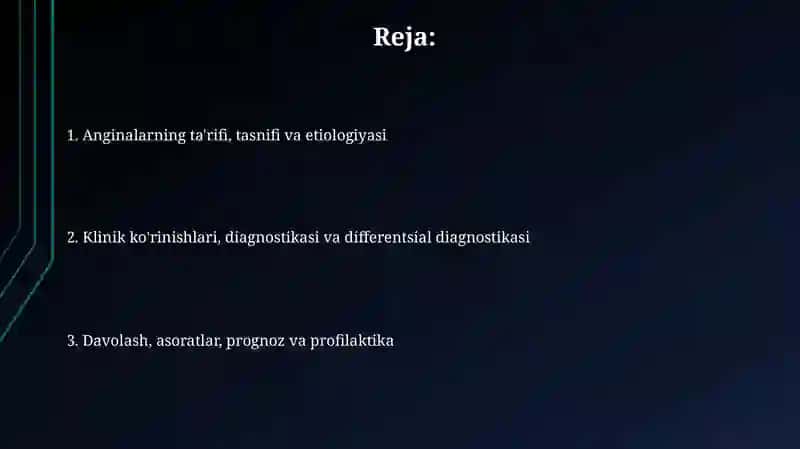 Anginalarning ta'rifi va davolash 2