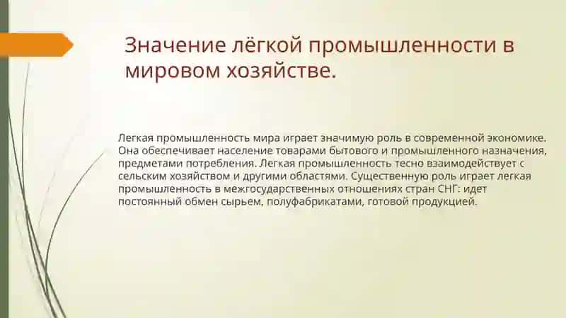ЛЁГКАЯ ПРОМЫШЛЕННОСТЬСТРИН АЗИИ 2