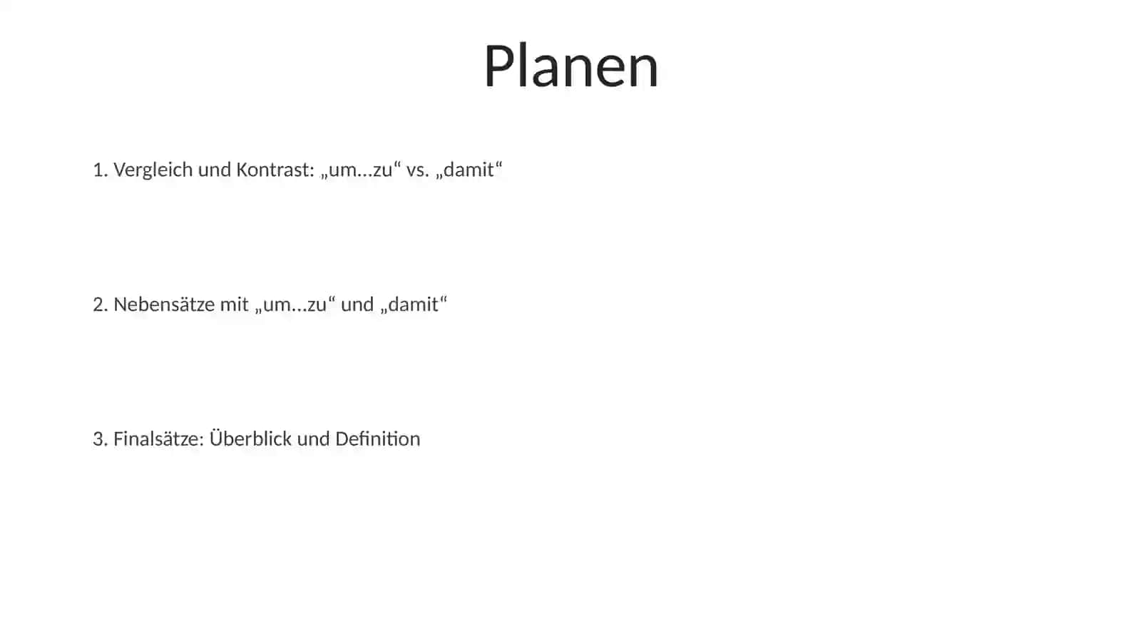 Nebensätze um zu damit 2