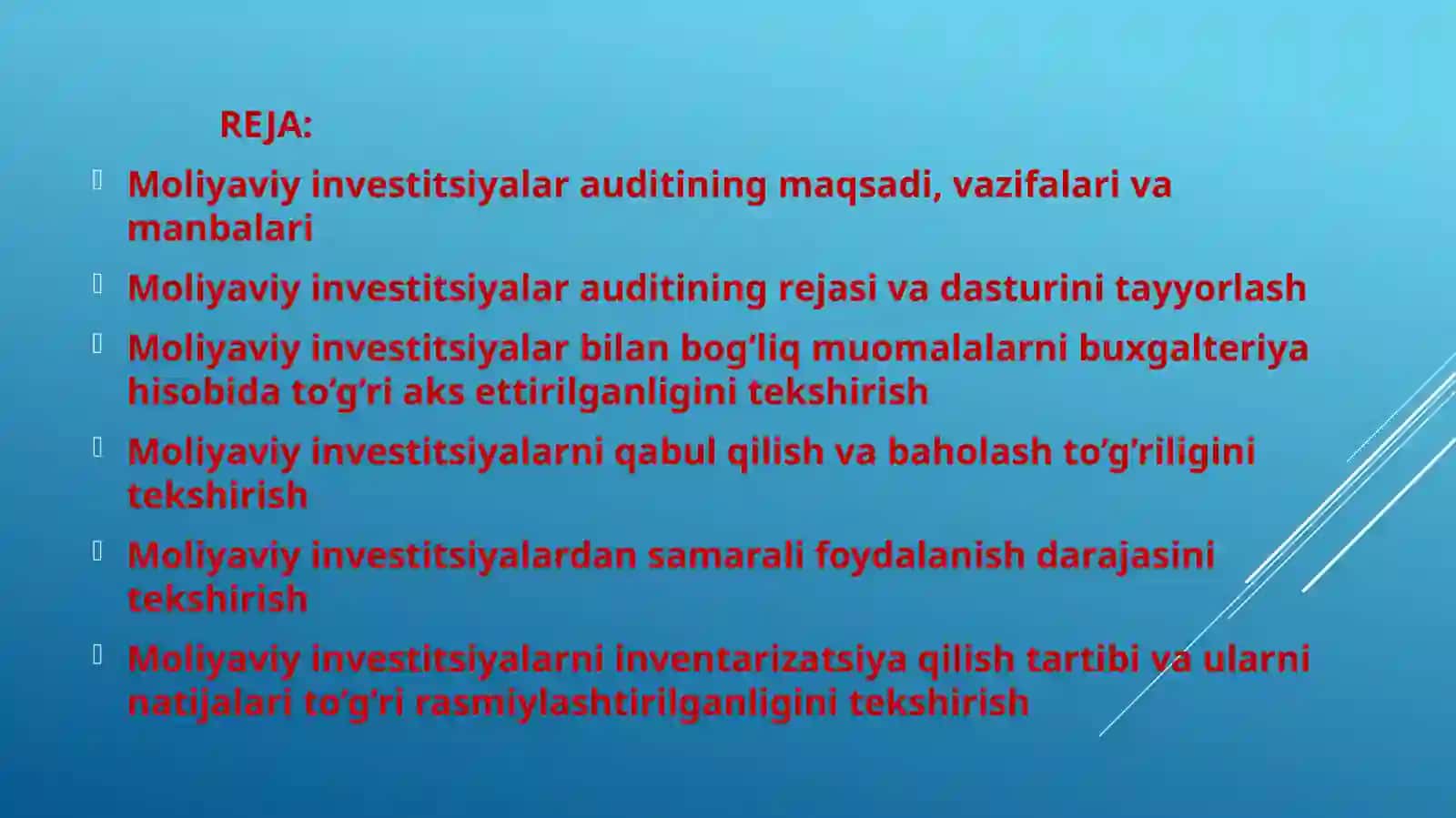 MOLIYAVIY INVЕSTITSIYALAR AUDITI 2