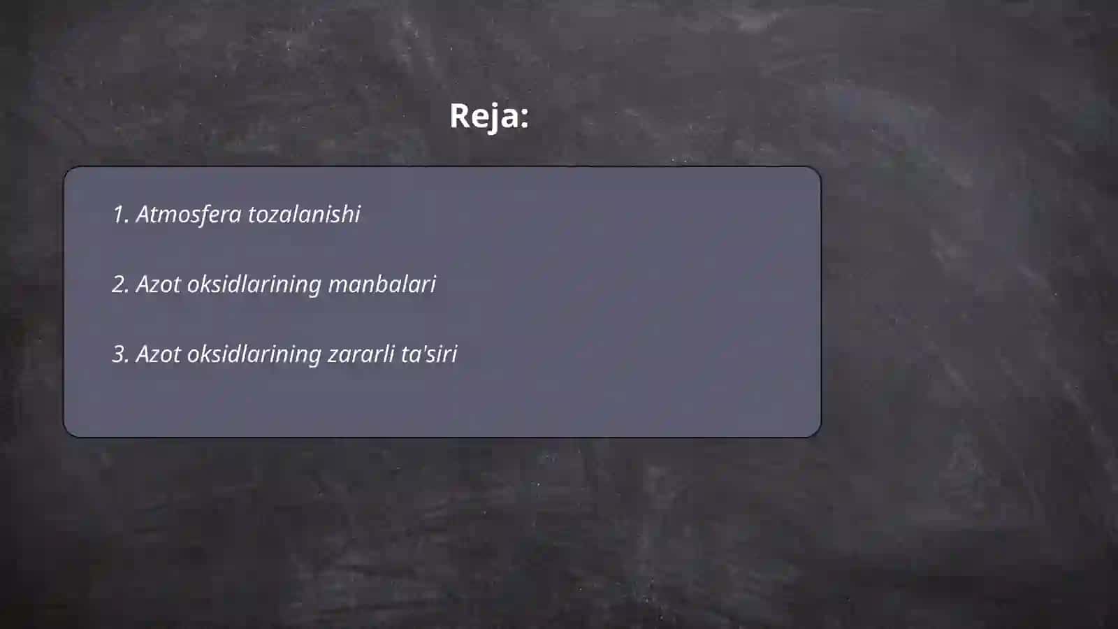 Atmosfera havosini azot oksidlaridan tozalash 2