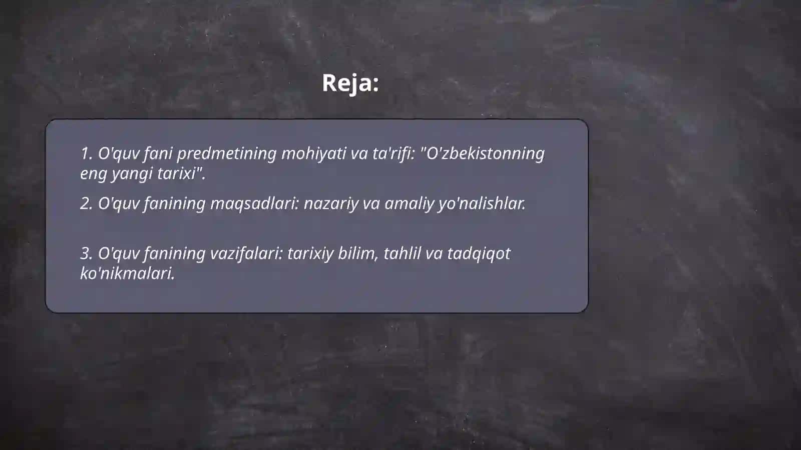 O'zbekistonning eng yangi tarixi 2
