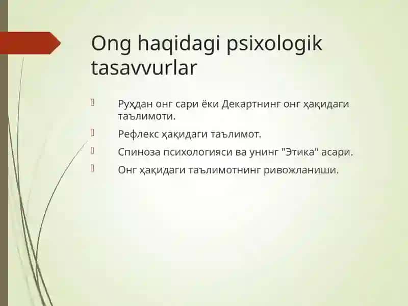 Ong psixofiziologik fenomen sifatida 2
