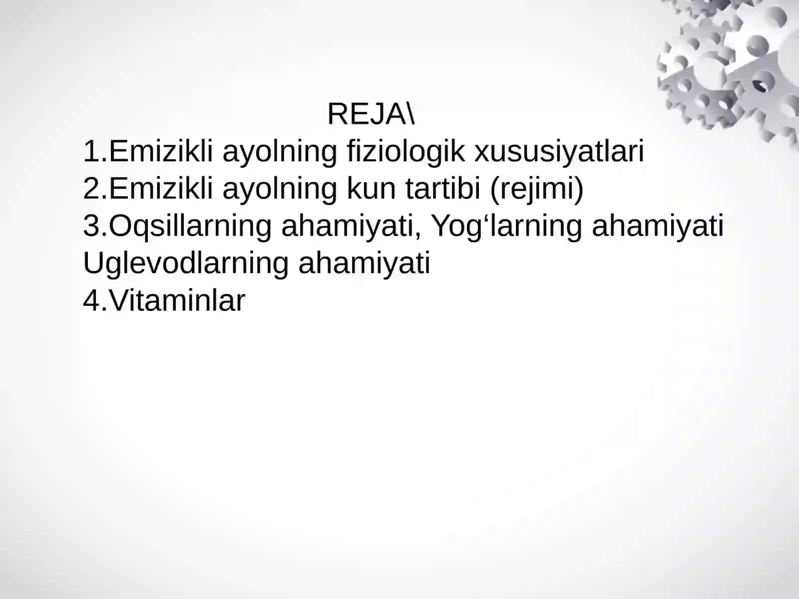Emizikli ayollarning rejimi va ovqatlanishi 2