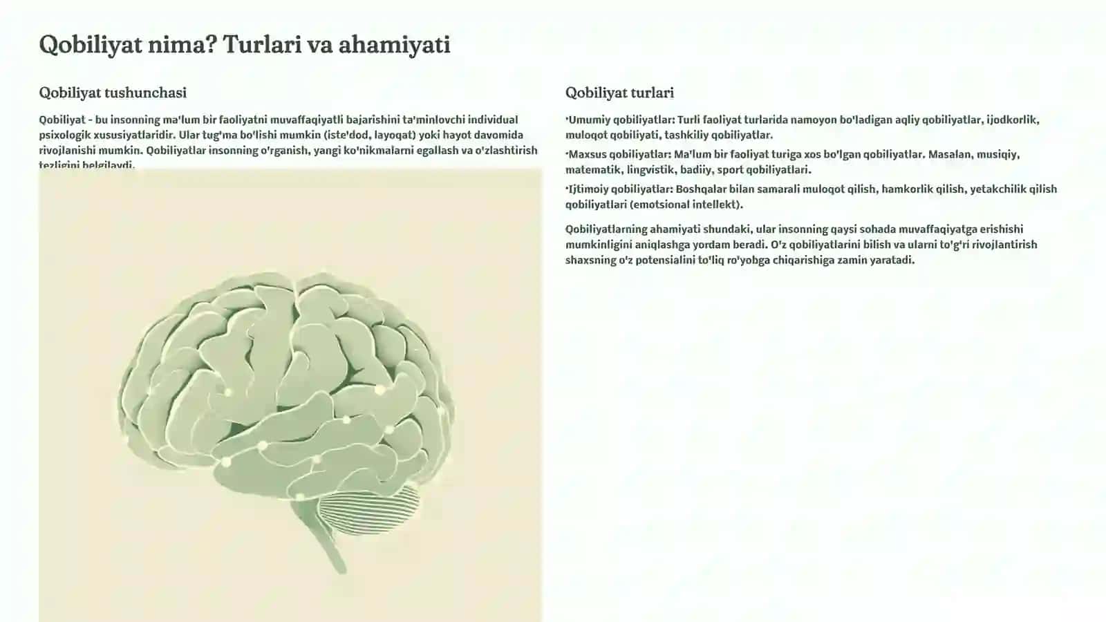 Qobiliyatlar va shaxsning kasbiy shakllanishi 2