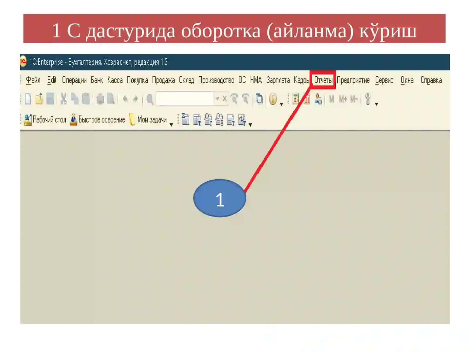 1 С дастурида оборотка (айланма) кўриш 2