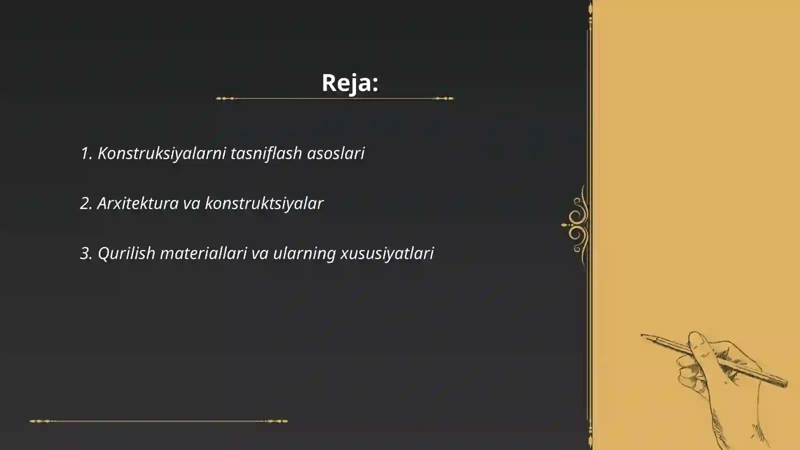 Konstruksiyalarni tasniflash prinsiplari 2