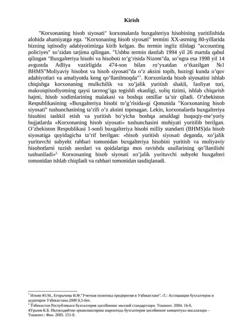 Hisob siyosati uning mohiyati 2