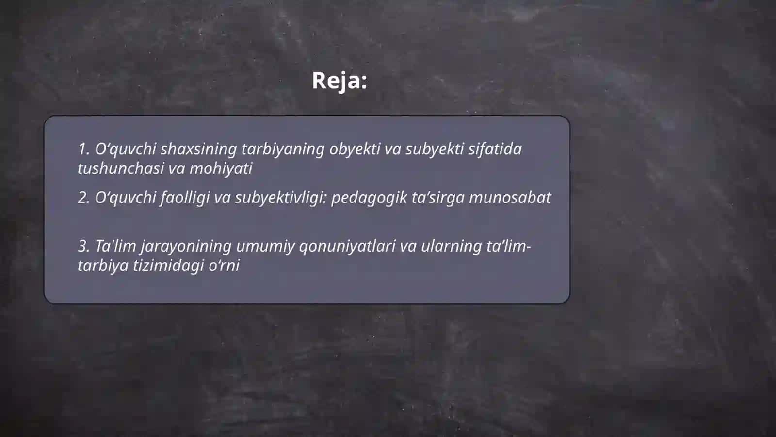 Oʻquvchi shaxsi tarbiya 2