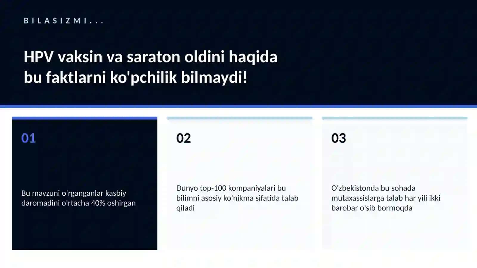 HPV vaksin va saraton oldini 2