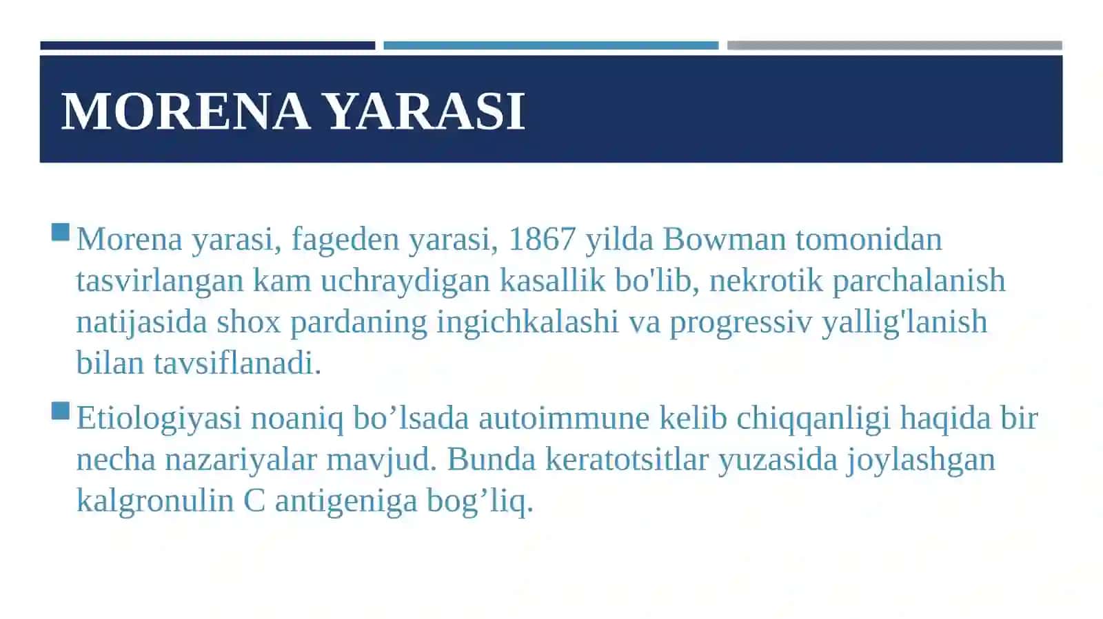 Noaniq etiologiyali keratitlar 2