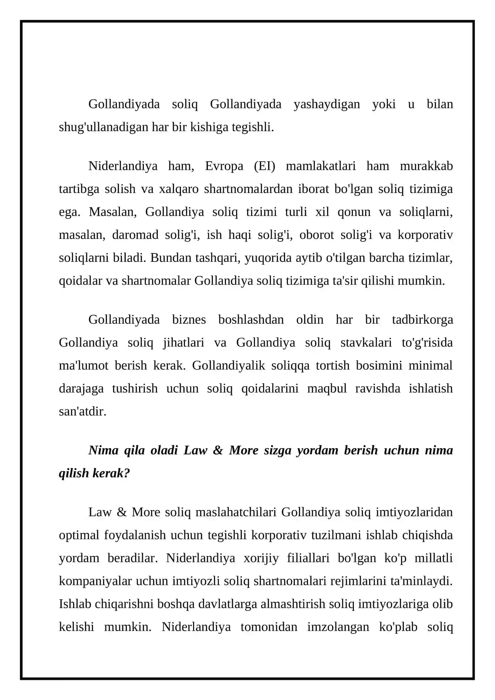 Niderlandiya solik tizimi 2
