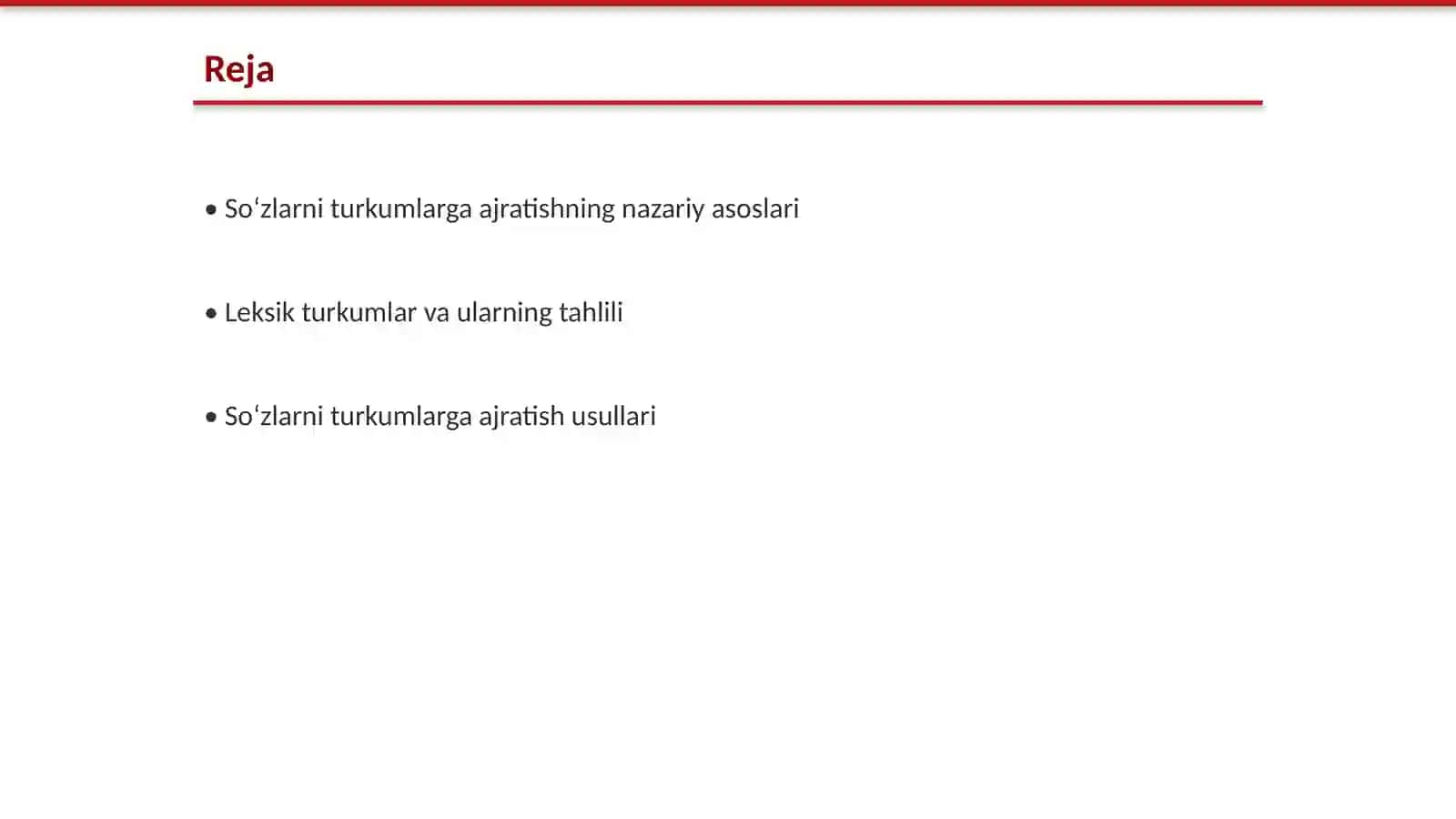So‘zlarni turkumlarga ajratish algoritmi 2