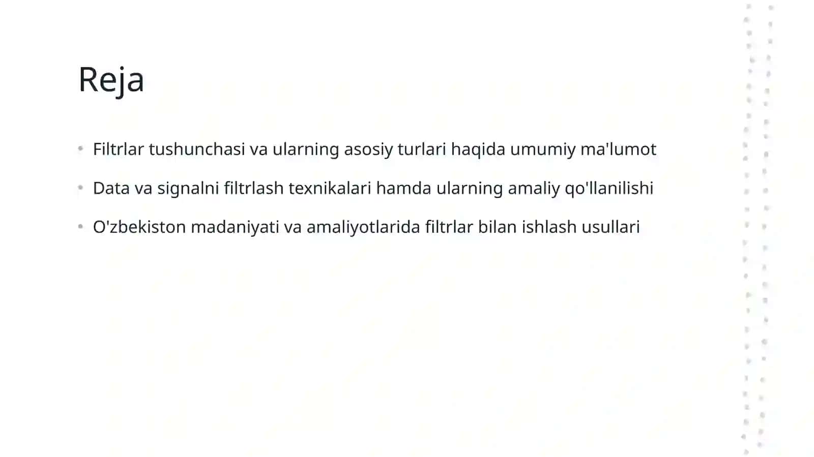 Filtrlar bilan ishlash 2