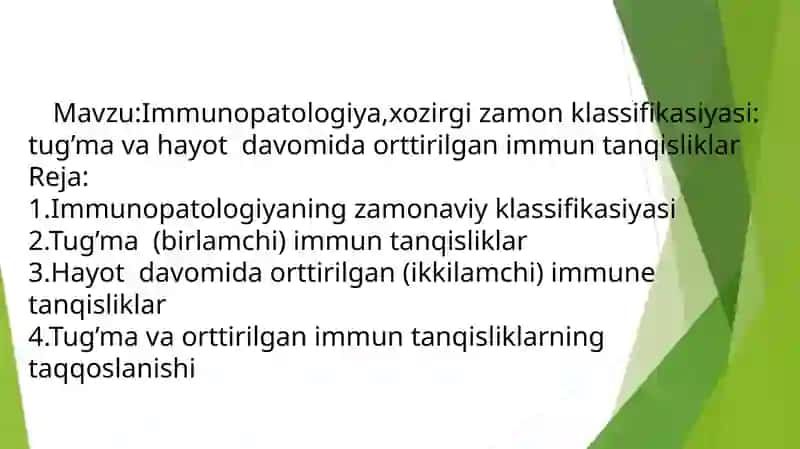 Immunopatologiya,Zamon klassifikasiyasi 2