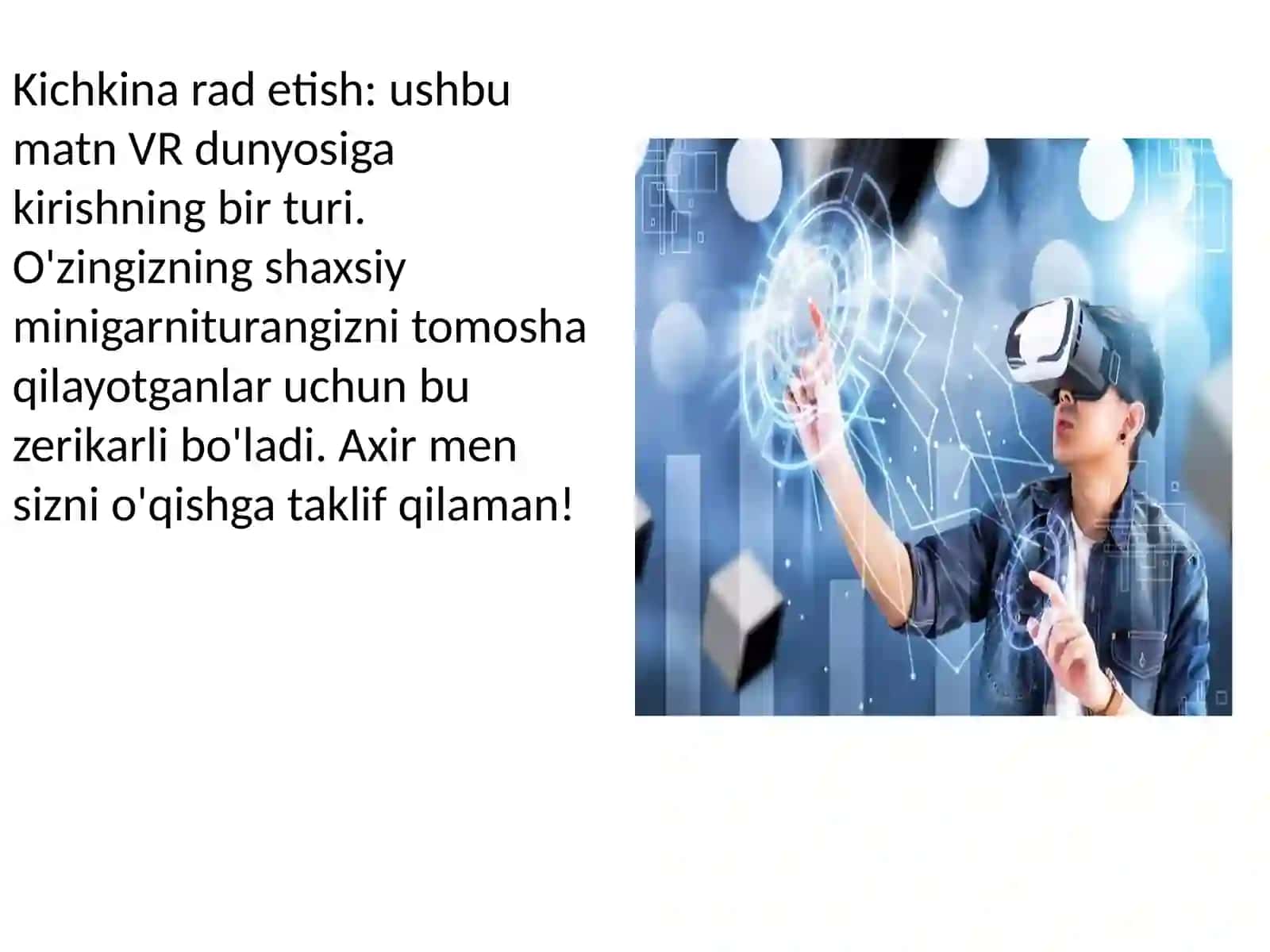 Virtual reallik va 3D ko'zoynaklar 2