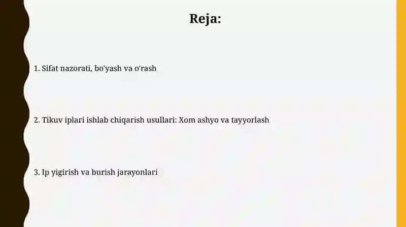 Tikuv iplarni ishlab chiqarish usullari 2