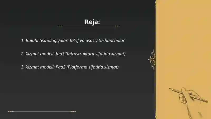 Bulutli texnalogiyalar va ularning turlari 2
