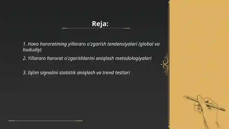 Havo haroratining yillararo o'zgarishi 2