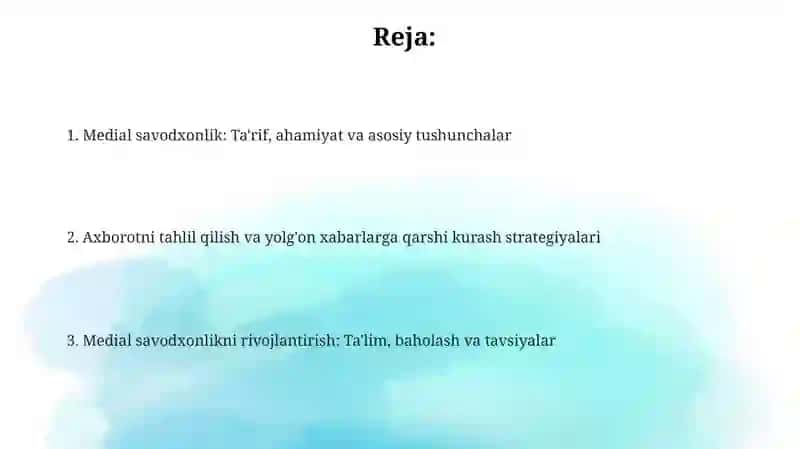 Media savodhonlikni rivojlantirish yo'llari 2