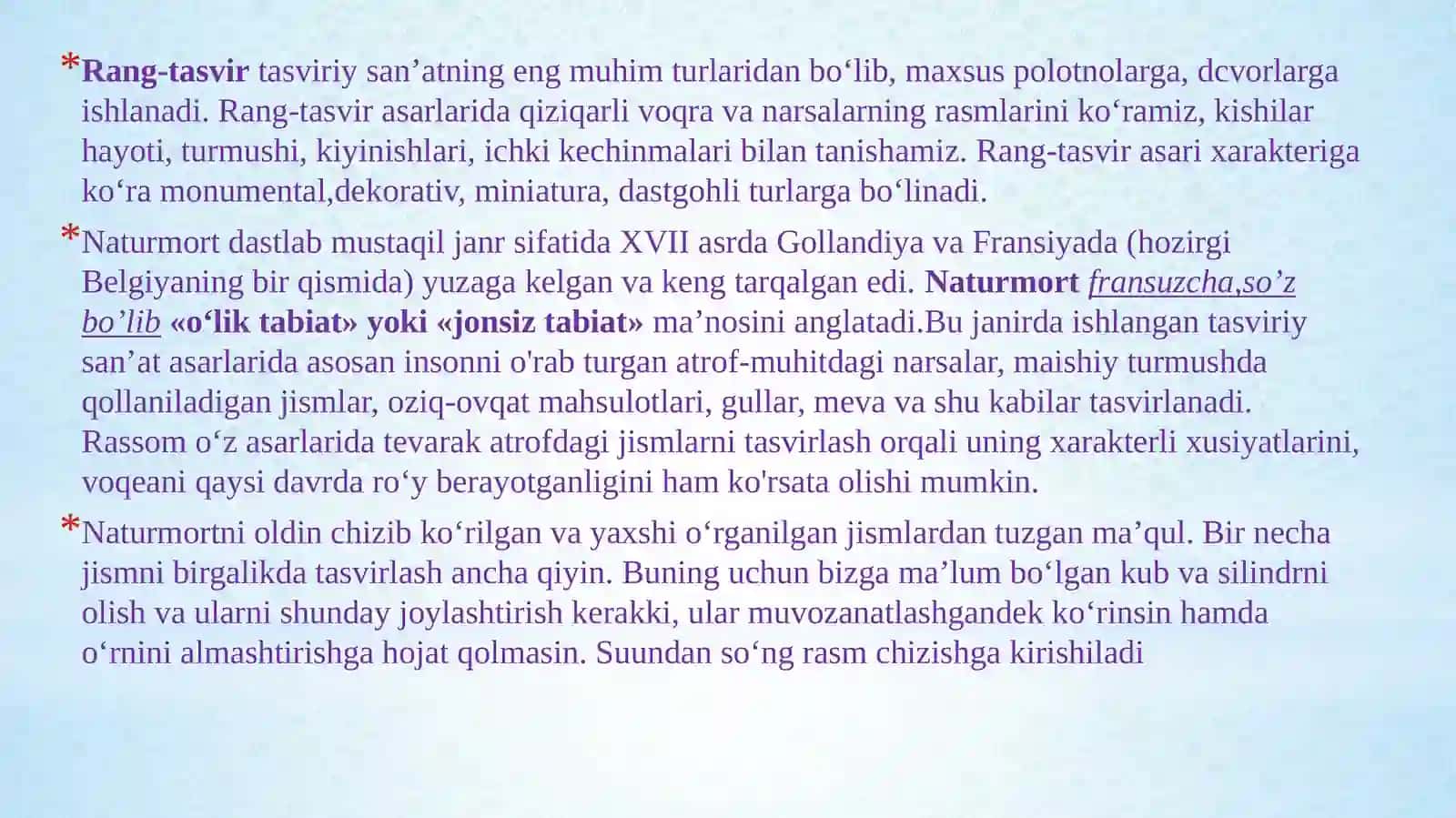 NATURMORT CHIZISH VA UNING AHAMIYATI 2