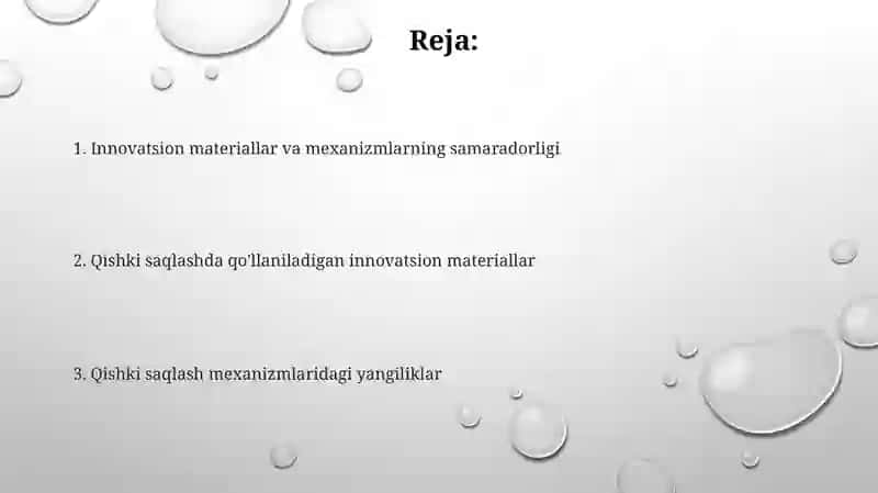 Innovatsion materiallar va mexanizmlar 2