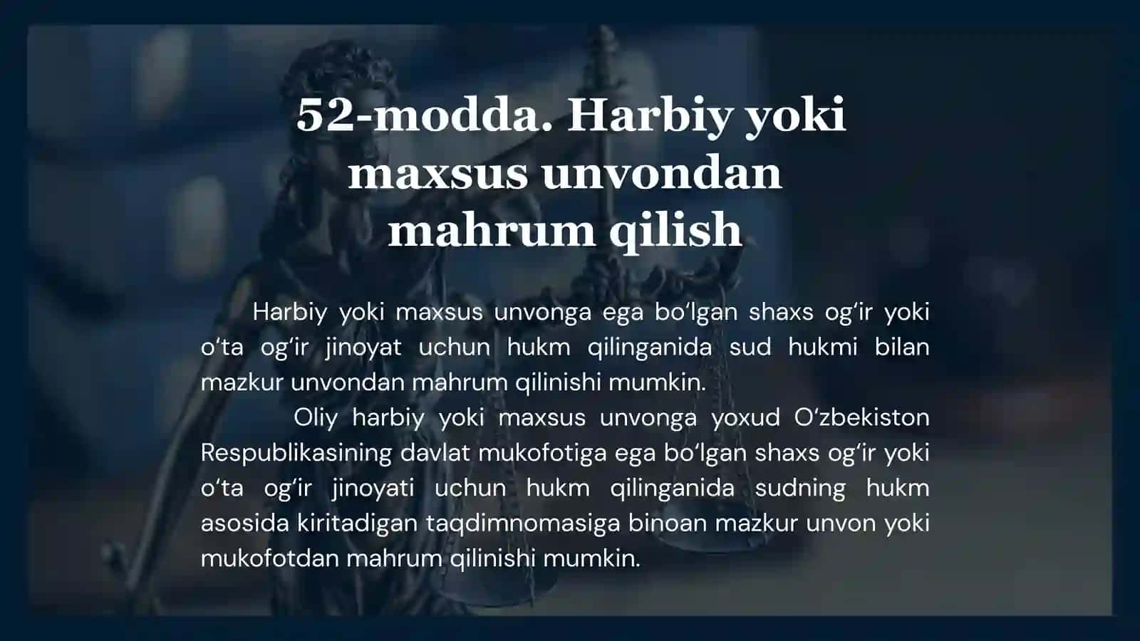 Harbiy yoki maxsus unvondan mahrum qilish 2