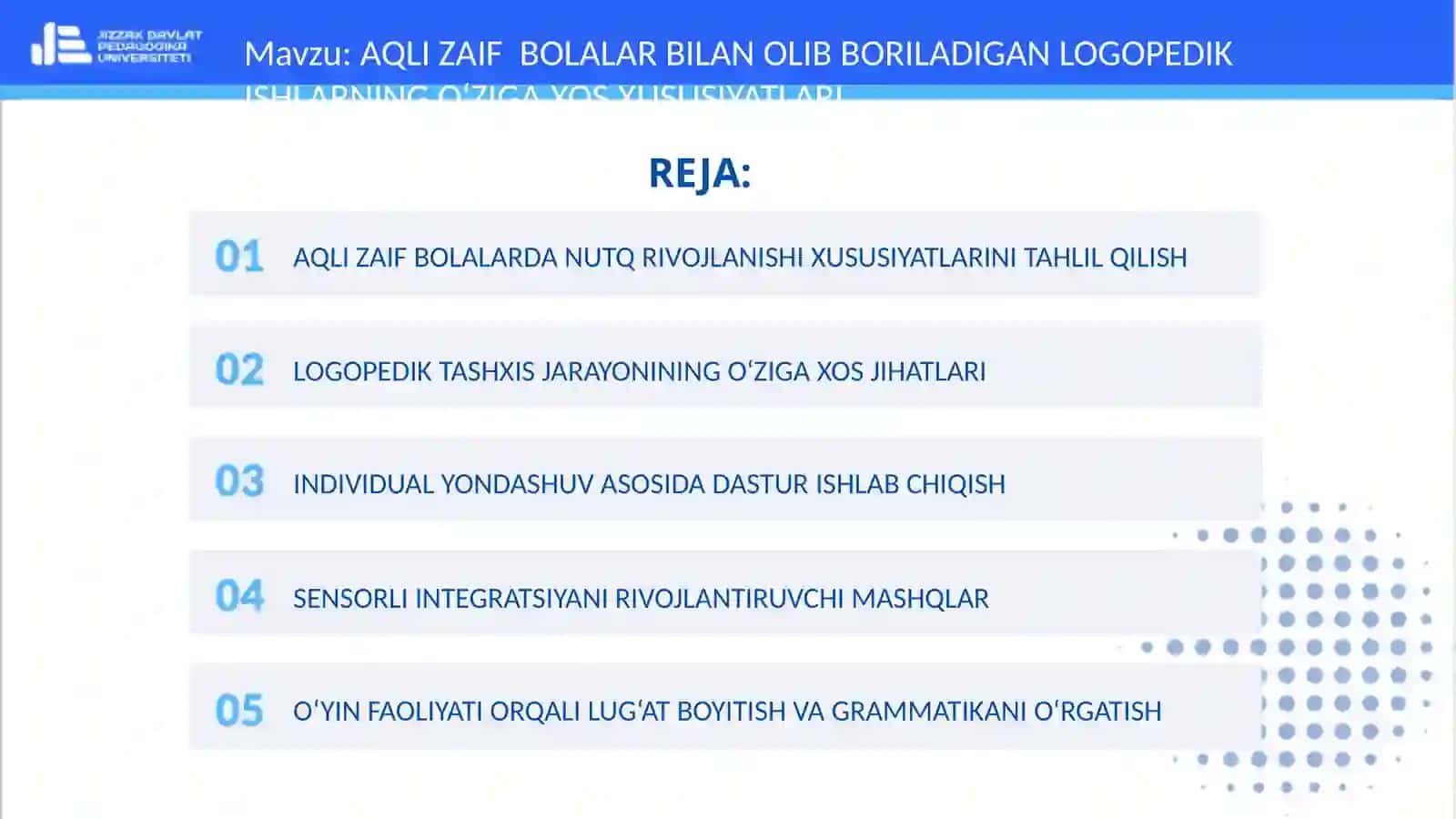 AQLI ZAIF BOLALARDA NUTQ RIVOJLANISHI 2