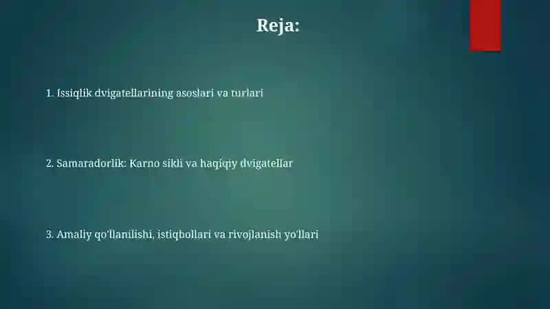Issiqlik dvigatellari 2
