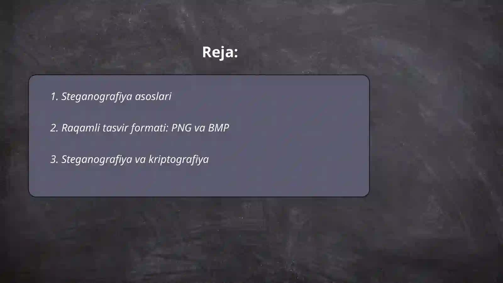 Steganagrafia Png va BMP formatlarda rasm ichiga matn yashirish 2