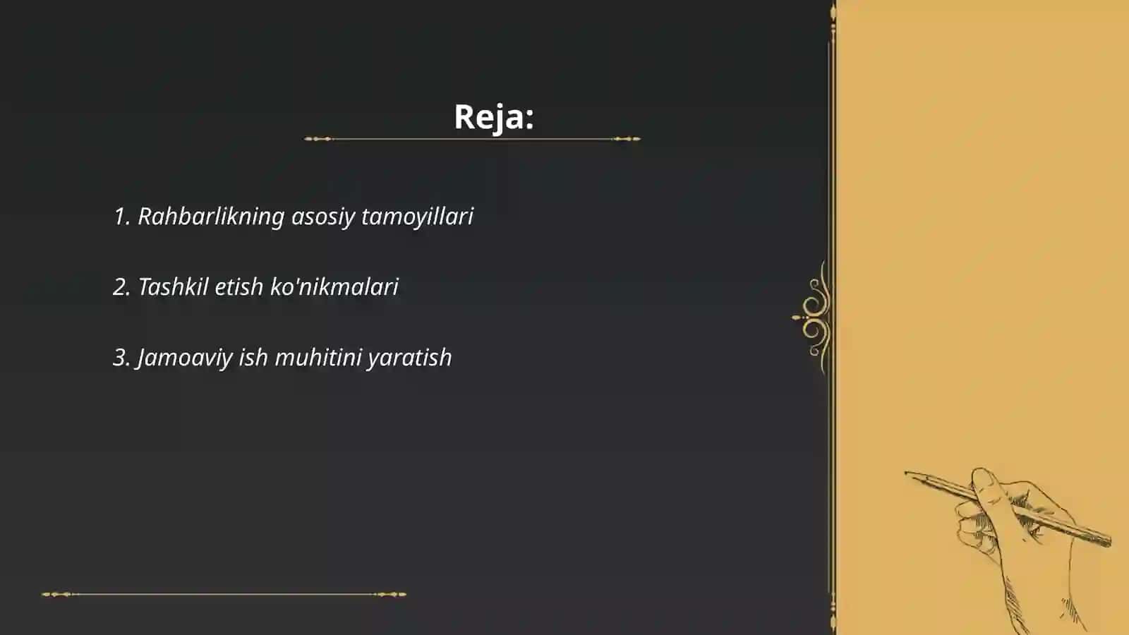 Oʻyinchilarni joylashtirish va tushuntirishda rahbarni joyi 2