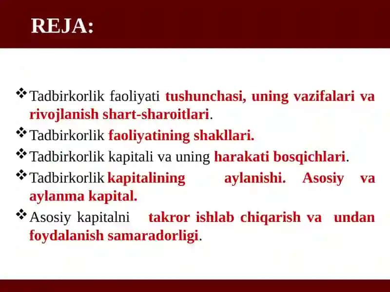 FIRMA VA ULARNING TASHKILIY IQTISODIY ASOSLARI 2