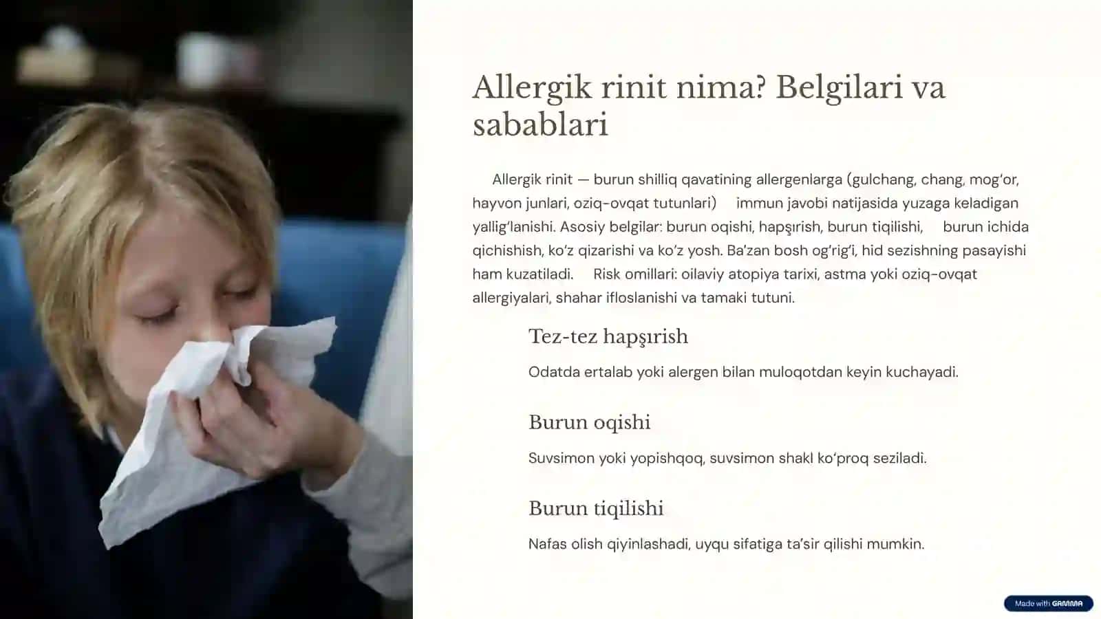 Allergik rinit: Zamonaviy davolash usullari 2