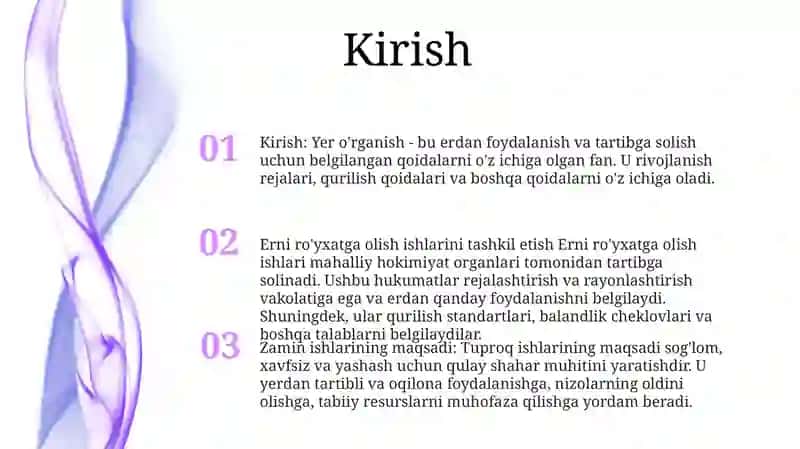 Yer Tuzish Ishlarini Tashkil Etish 2