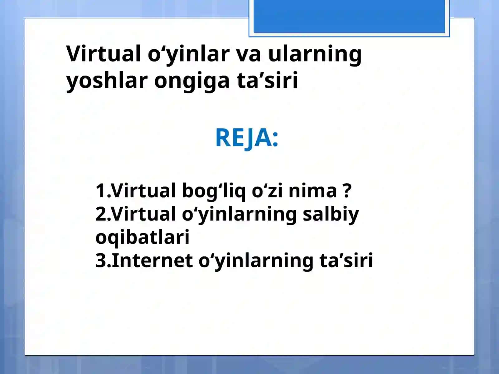 Virtualoʻyinlarvaularningyoshlarongigataʼsiri 2