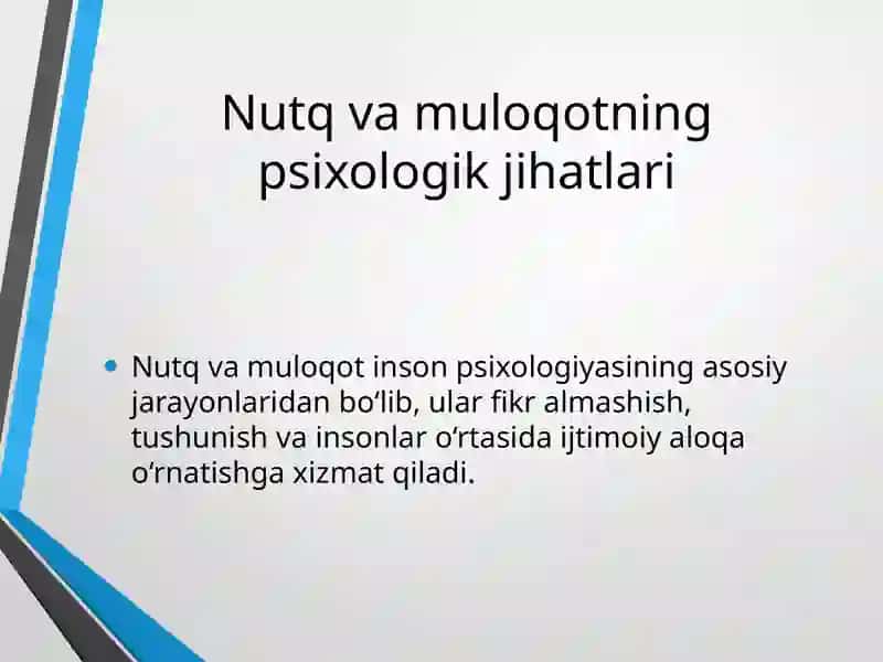 Nutq va muloqotning psixologik jihati 2