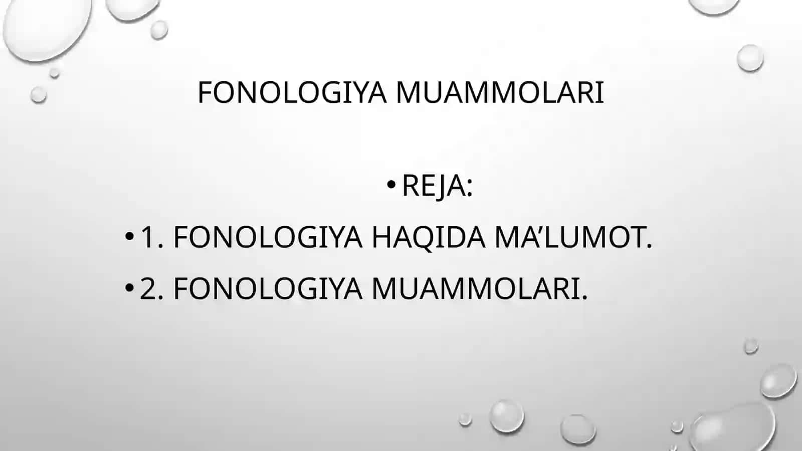 Fonologiya muammolari 2