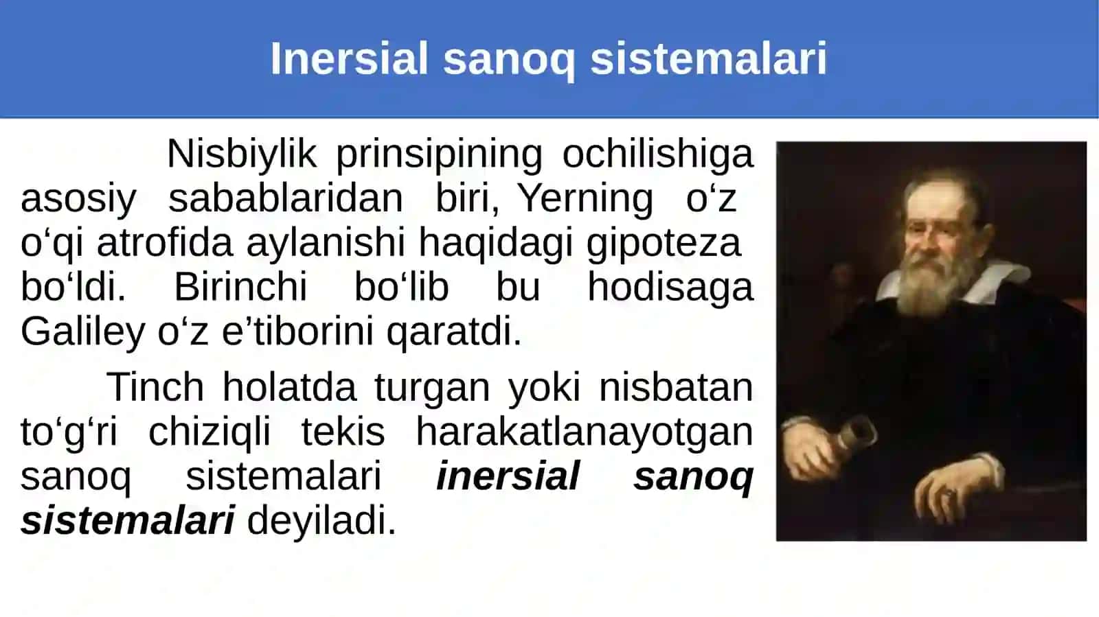 galileyning nisbiylik prinsipi 2