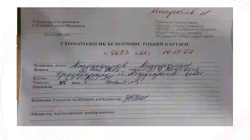 STOMATOLOGIK KARTA 2