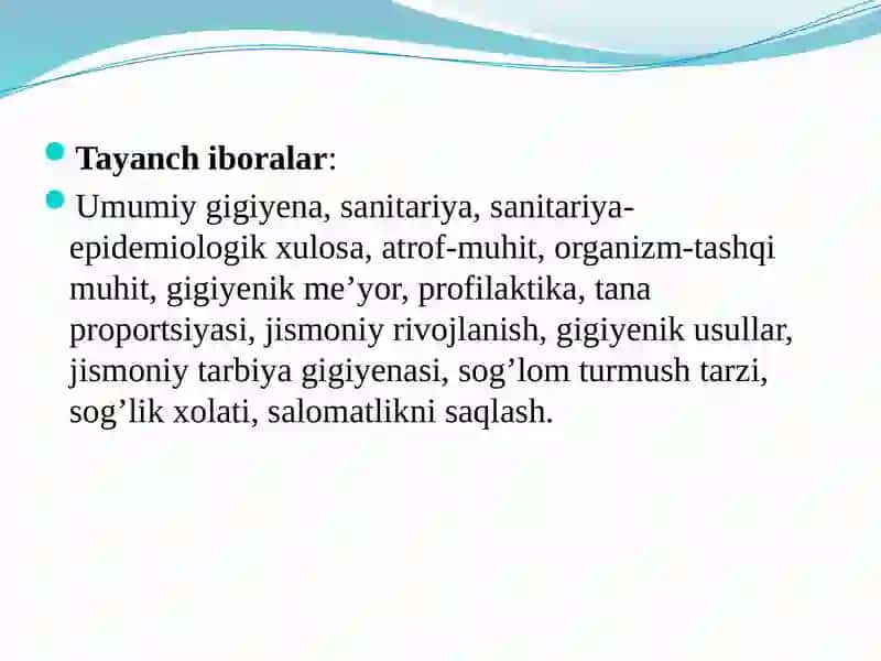 Bemorning Shaxsiy Gigiyenasi 2