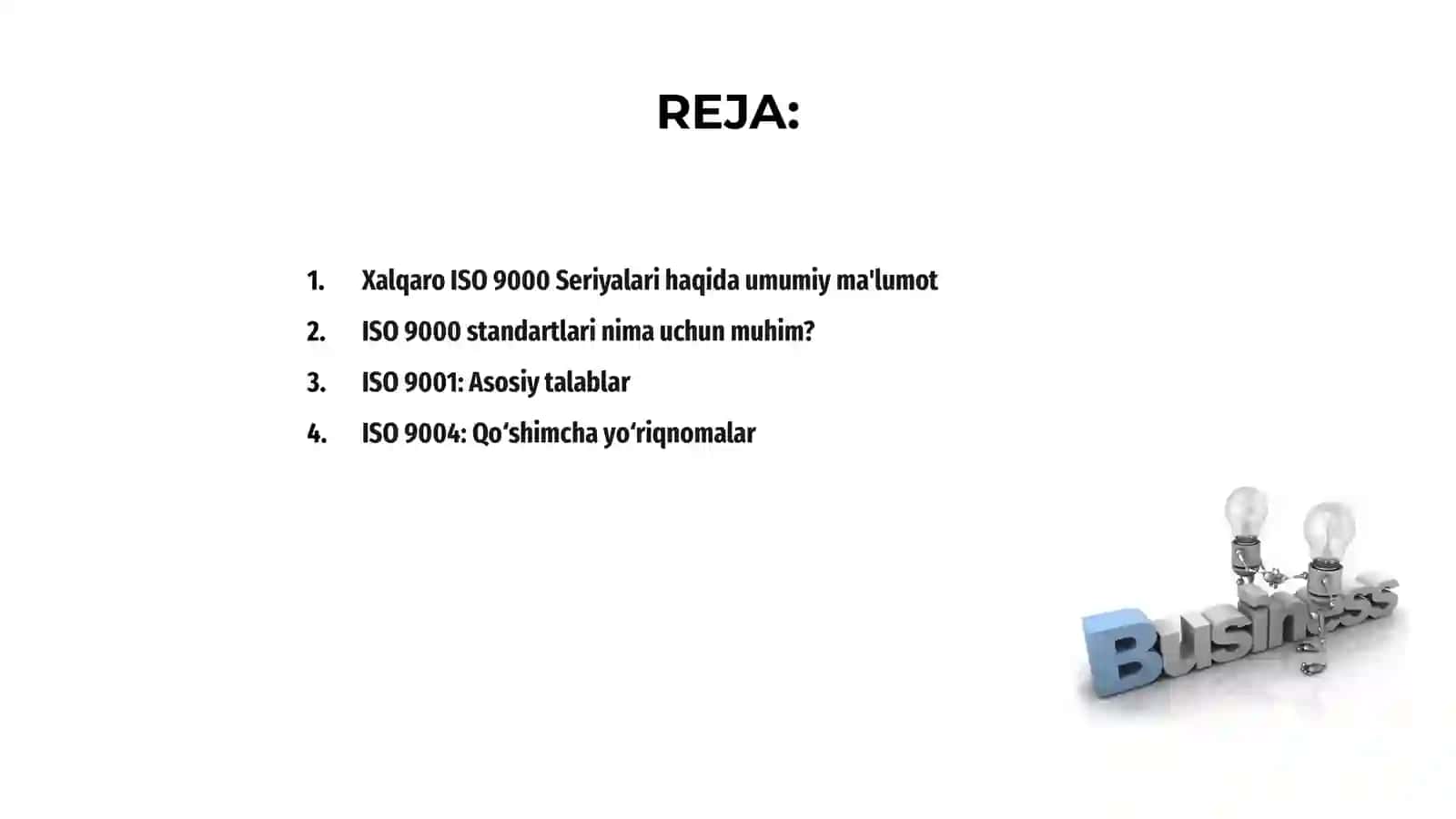 Xalqaro Iso 9000 seriyasidagi standartlar 2