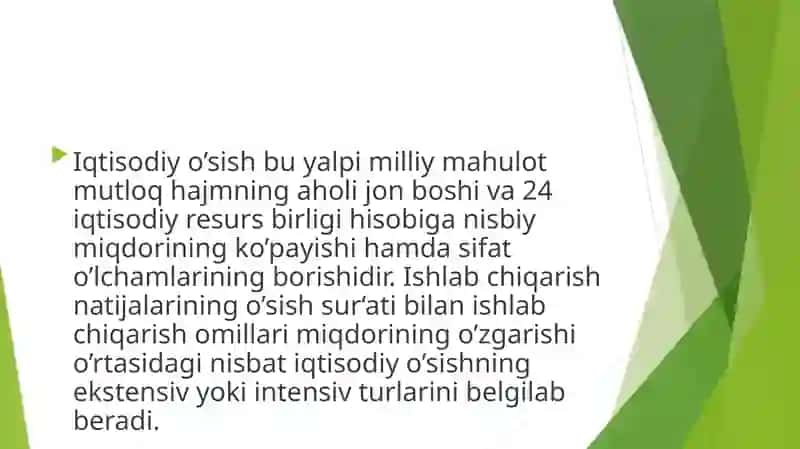 iqtisodiy osish tushunchasi 2