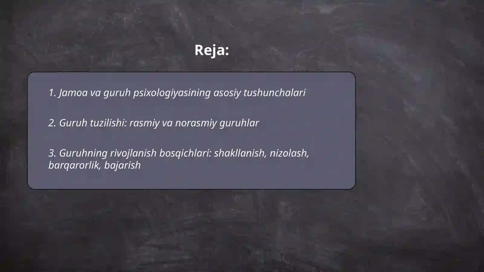 Jamoa va guruh psixologiyasi 2