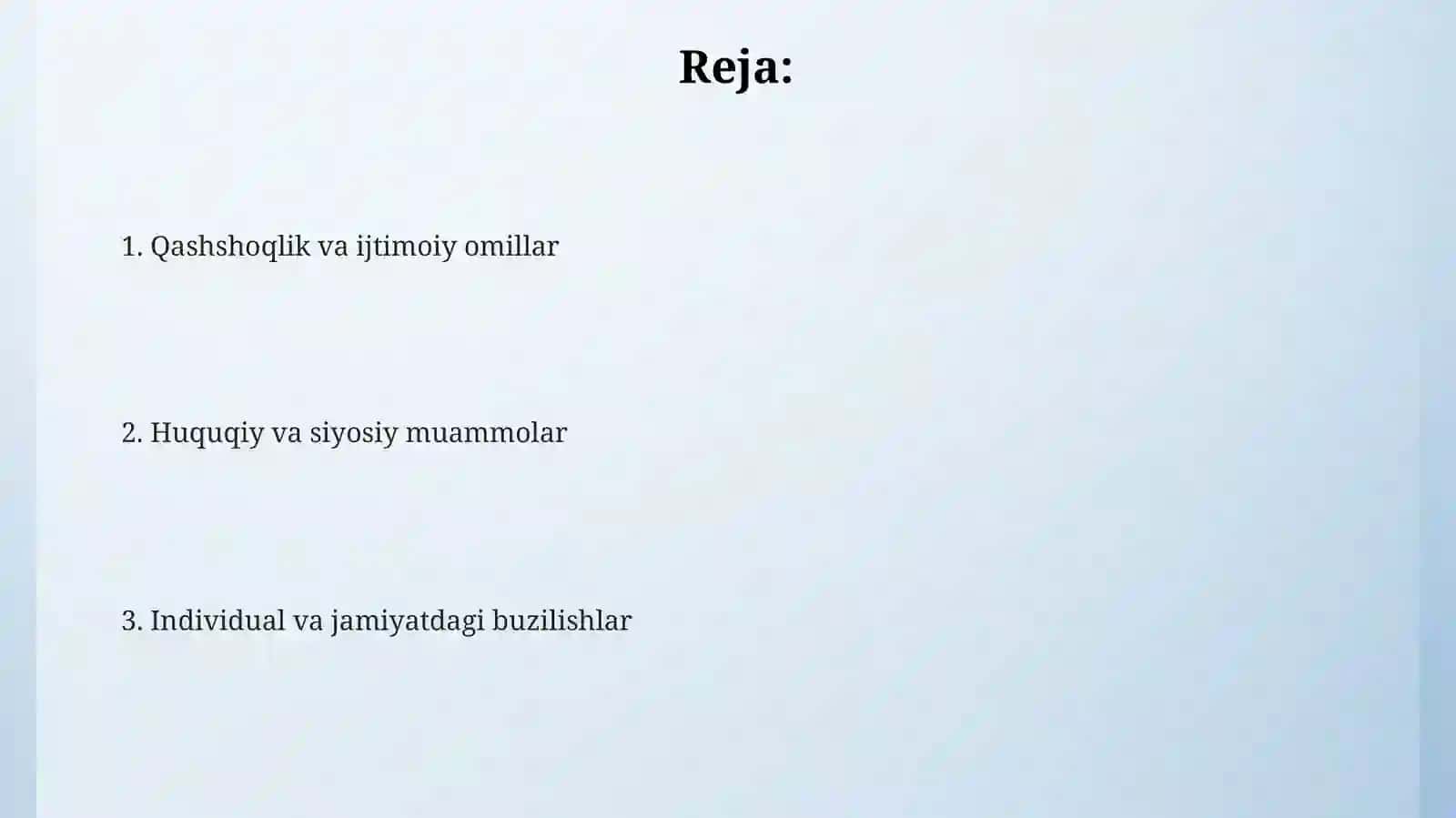 Qonunbuzarlikka undovchi sabablar 2