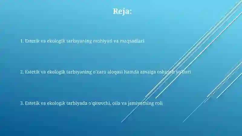 Estetik va Ekologik Tarbiya 2