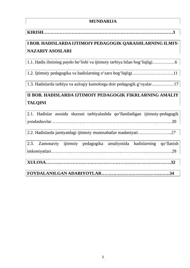 Hadislarda ijtimoiy pedagogik fikrlarning yoritilishi 2