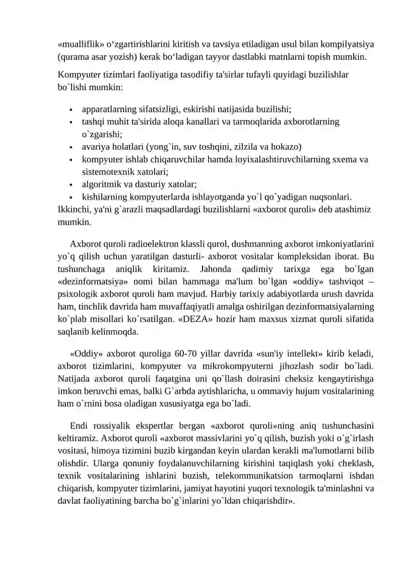 Mahalliy va global tarmoqlarga qilinadigan hujumlardan himoyalanish 2