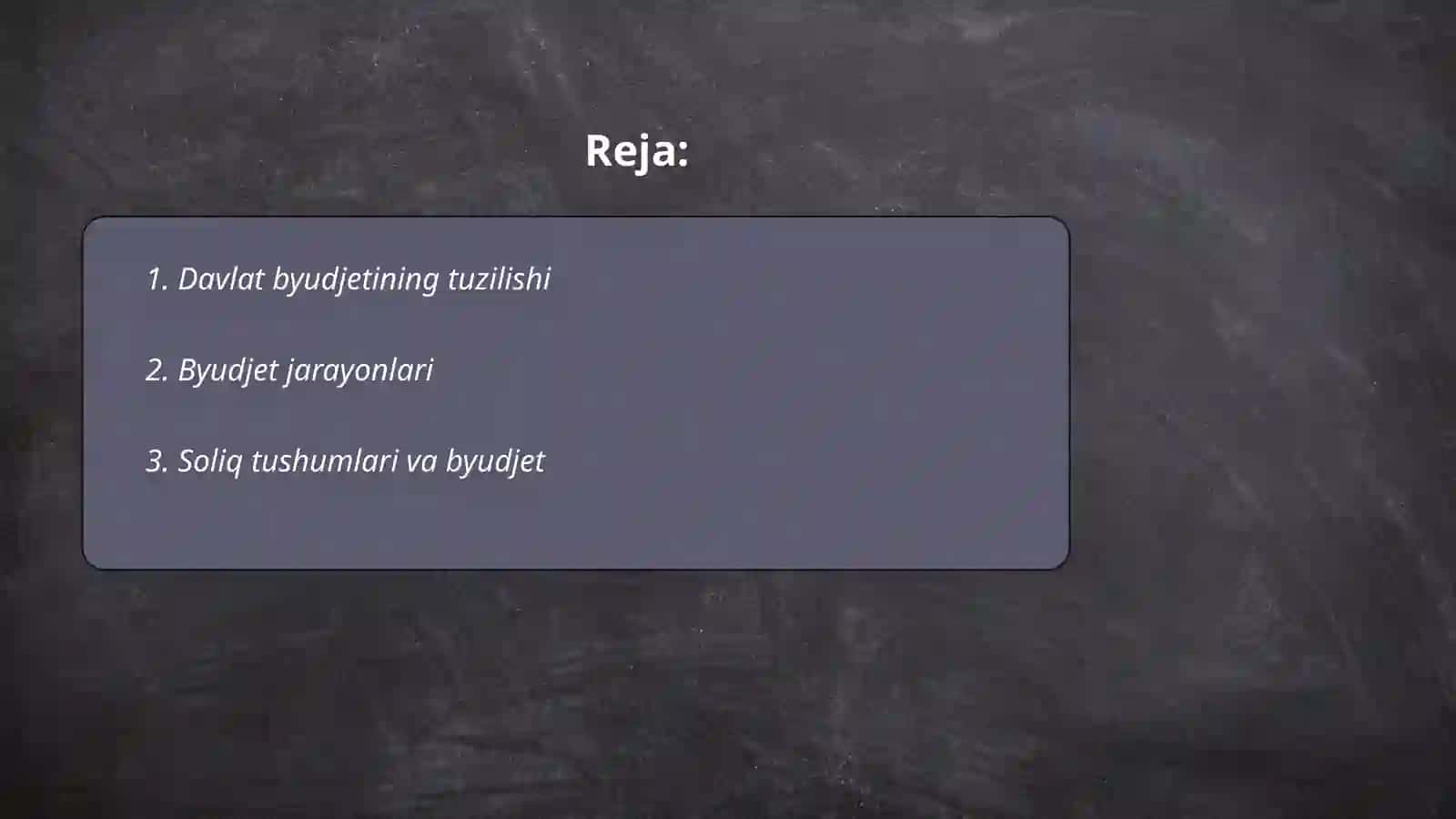 Davlat byudjetining tuzilishi 2