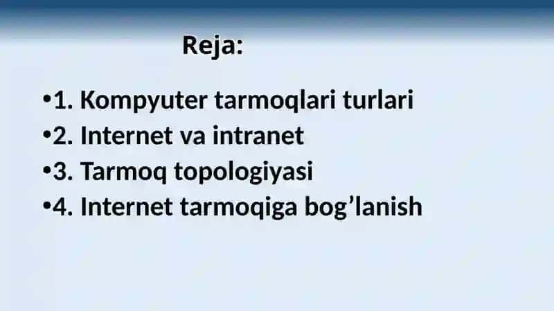 Kompyuter tarmoqlari 2