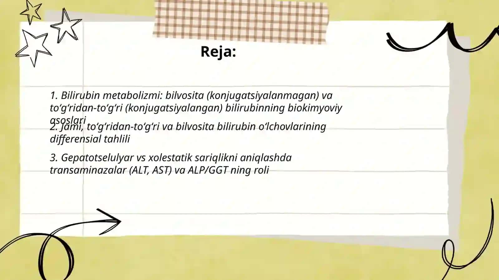 Sariqliklarning biokimyoviy jihatdan differensial tashxisi 2